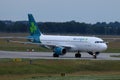 Aer Lingus plane taxiing, new livery