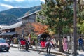 Aera of Togetsu-kyo bridge at Arashiyama district.