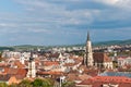 Aeral view over Cluj-Napoca, Romania Royalty Free Stock Photo