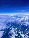 Aerea view on sky blue horizon Royalty Free Stock Photo