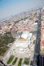 Aereal view of Mexico city and the Palacio of Bellas artes Royalty Free Stock Photo