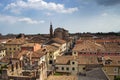 Aereal view of the town of Cittadella, Italy. fortified town