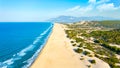 Aereal view of an untouched Patara Beach in Antalya,Turkey Royalty Free Stock Photo