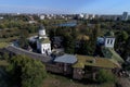 Aeria view of Plumbuita Monastery Royalty Free Stock Photo