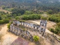 Aerial abandoned church