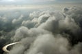 Aerial above clouds