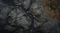 Aerial Abstractions: Cracked Black Wasteland In Zbrush Style