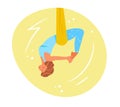 Aerial acrobatics. Yoga in the hammocks Royalty Free Stock Photo