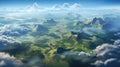 aerial adventure cloud hill landscape