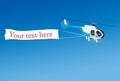 Aerial advertising with helicopter