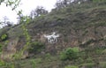 White drone flying in the air