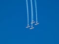 Aerial aerobatics Israeli Air Force on Israel Independence Day Royalty Free Stock Photo