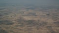 Aerial aeroplane view to Chari or Shari River , natural border between Chad and Cameroon Royalty Free Stock Photo