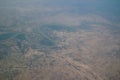 Aerial aeroplane view to Chari or Shari River , natural border between Chad and Cameroon Royalty Free Stock Photo