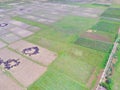 Aerial agricultural land that dominates the Cikancung area Royalty Free Stock Photo