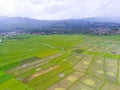 Aerial agricultural land that dominates the Cikancung area Royalty Free Stock Photo