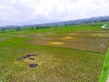 Aerial agricultural land that dominates the Cikancung area Royalty Free Stock Photo