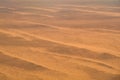 Aerial airplane view of Sahara desert in Egypt Royalty Free Stock Photo