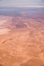 Aerial airplane view of Sahara desert in Egypt Royalty Free Stock Photo