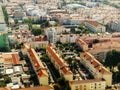 Aerial Airplane View Of Lisbon City