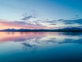 Aerial of an amazing sunset at Loch Creran, Barcaldine, Argyll