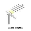 Aerial antenna technological device television signals broadcasting