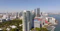 Aerial approach Brickell new Miami 5k 2024