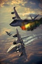 Aerial attack Royalty Free Stock Photo