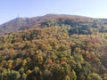 Aerial Autumn landscaape of Vitosha Mountain, Bulgaria Royalty Free Stock Photo