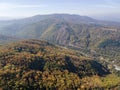 Aerial Autumn landscaape of Vitosha Mountain, Bulgaria Royalty Free Stock Photo