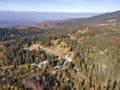 Aerial Autumn landscaape of Vitosha Mountain, Bulgaria Royalty Free Stock Photo