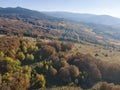 Aerial Autumn landscaape of Vitosha Mountain, Bulgaria Royalty Free Stock Photo