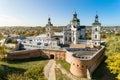 Aerial autumn view of Monastery of the Bare Carmelites in Berdichev, Ukraine