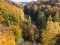 Aerial autumn view of Stone river at Vitosha Mountain, Bulgaria Royalty Free Stock Photo