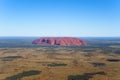 Aerial of Ayers Rock, Australia. Royalty Free Stock Photo