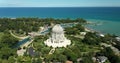 Aerial Baha`i Temple and Harbor