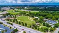 Aerial of Barnet Park in Spartanburg South Carolina SC Royalty Free Stock Photo