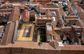 aerial of a basketball court in Cuzco Peru Royalty Free Stock Photo