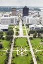 Aerial of baton Rouge with Huey Royalty Free Stock Photo