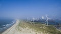 Aerial of a beach in Holland Royalty Free Stock Photo