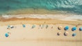 Aerial Beach View With Cross Processing Style And Duotone Color Scheme