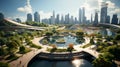 Aerial beautiful shot of Grand Park City Hall in Singapore Royalty Free Stock Photo