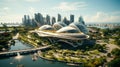 Aerial beautiful shot of Grand Park City Hall in Singapore Royalty Free Stock Photo