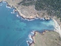 Aerial of Beautiful Sonoma Coastline in California Royalty Free Stock Photo