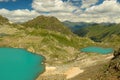 Aerial beautiful summer panorama landscape of Caucasus mountains, Russia Royalty Free Stock Photo