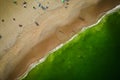 Aerial of Belmar Beach New Jersey