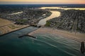 Aerial of Belmar Beach New Jersey