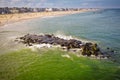 Aerial of Belmar Beach New Jersey