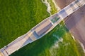 Aerial of Belmar Beach Pier New Jersey