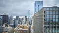 Aerial big city skyscraper buildings downtown Chicago, travel and tourism to Trump Tower, daytime Royalty Free Stock Photo